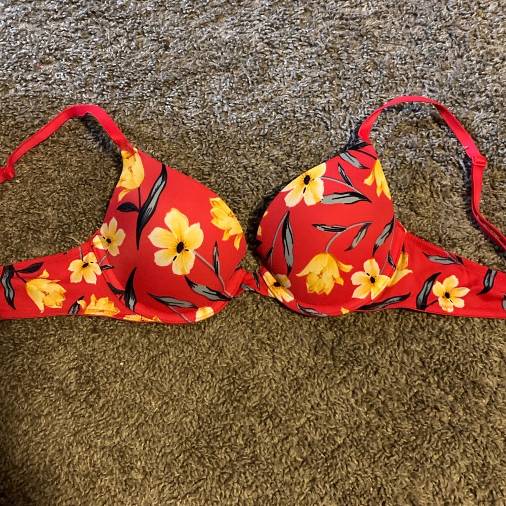♡ PINK push up flower bra